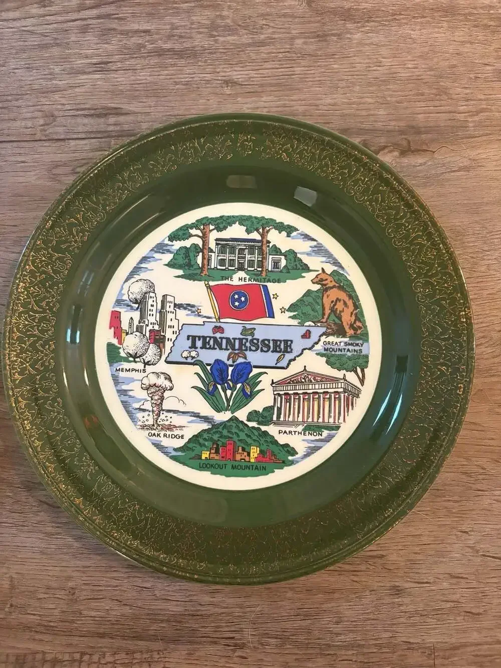 Homer Laughlin Tennessee State Souvenir Collector Plate